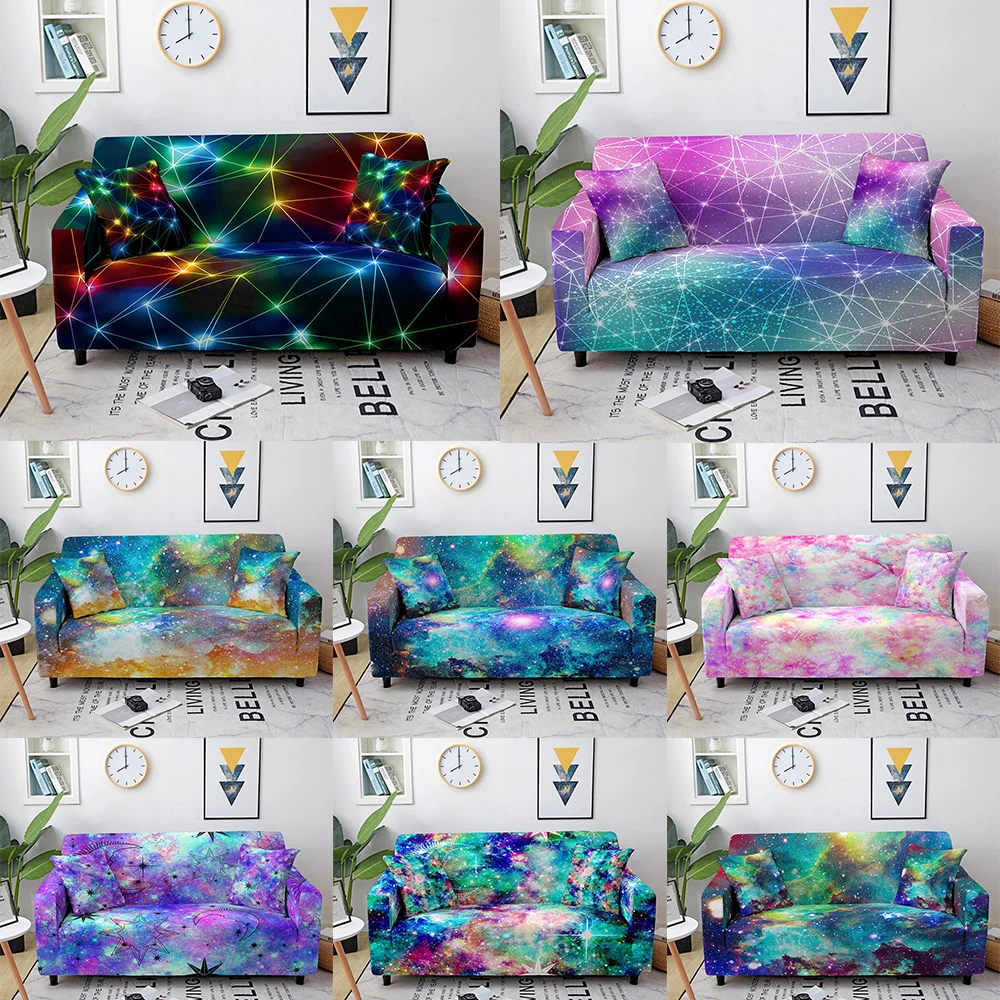 

Colorful Fantasy Printed Sofa Cover Elastic Spandex Couch Cover for Living Room Universal Loveseat Sofa Slipcover Home Decor