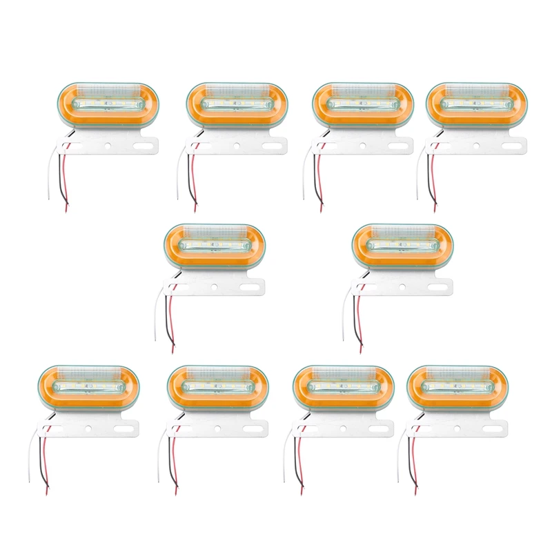 

10Pcs 24V 12 LED Car Truck Side Marker Light Car External Light Signal Indicator Lamp Warning Tail Light 3 Modes Trailer