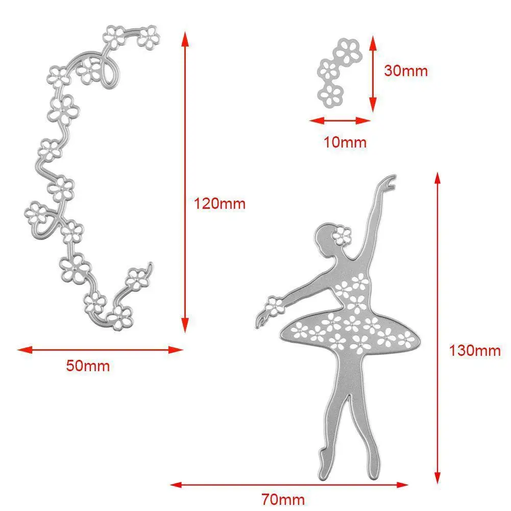 Хоббилан 3 шт. балетный танцор металлические режущие штампы танцевальные