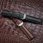 Модный яркий кожаный ремешок для часов 2021, браслет для часов с узором под крокодиловую кожу для женщин и мужчин, кожаный ремешок для часов, доступно 5 цветов
