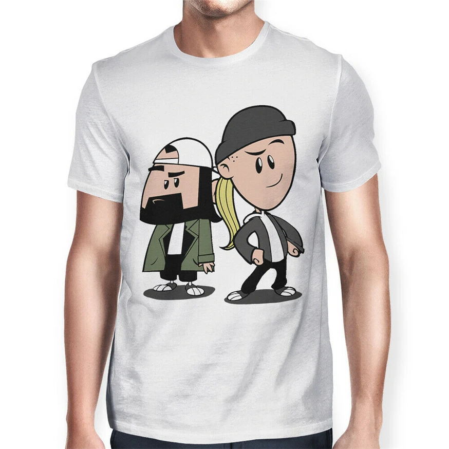 Забавная футболка Jay And Silent Bob хлопковая премиум класса Мужская универсальная