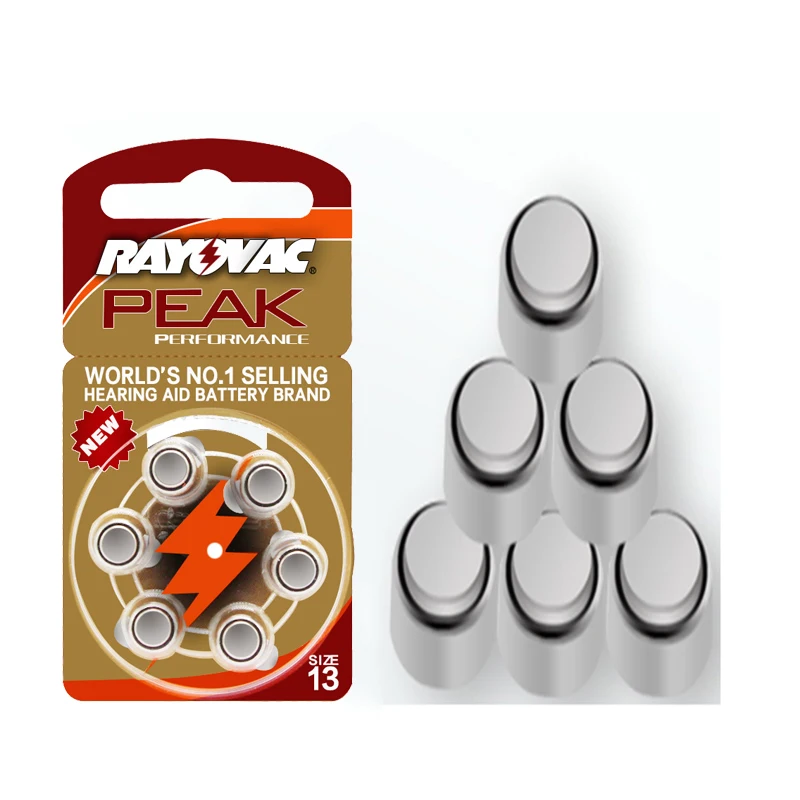 Аккумуляторы для слухового аппарата RAYOVAC 6 шт./1 карта 1 45/PR48/S13 в размер 13 диаметр 7 9