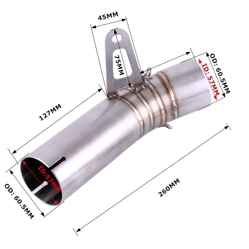 Аксессуары для выхлопных газов мотоцикла Соединительная звено из нержавеющей