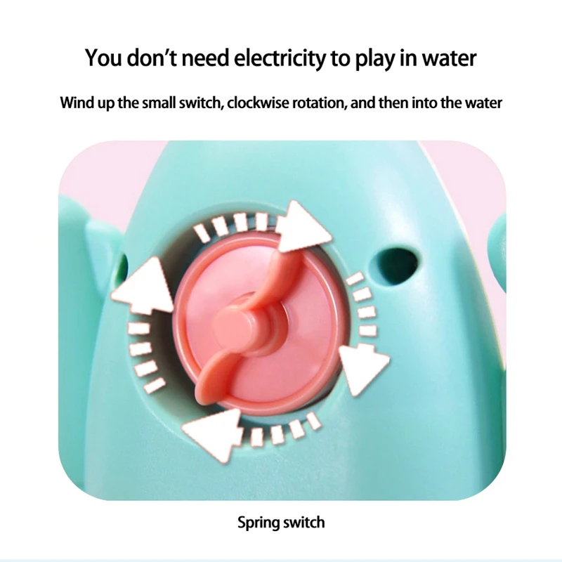 

1Pcs Winding Chain Floating Submarine Playing in Water Children's Bath Water Spray Toy Baby Bathroom Clockwork Toy