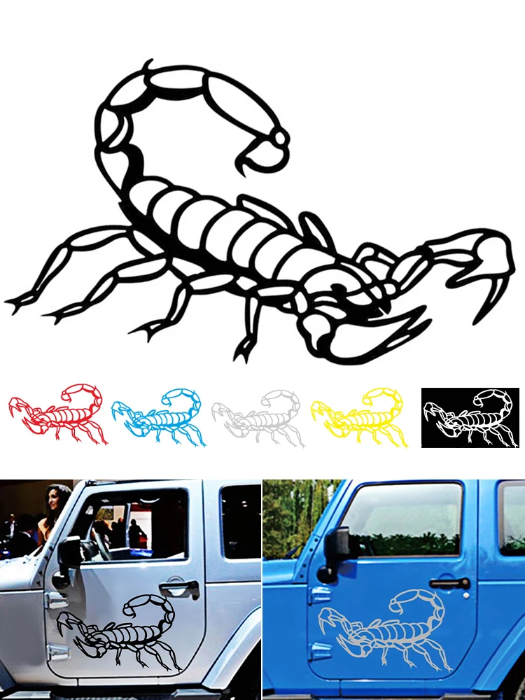 2Ppcs Car Sticker Scorpion Totem Auto Body Decals Engine Hood Vinyl Graphics Waterproof Exterior Accessories | Автомобили и