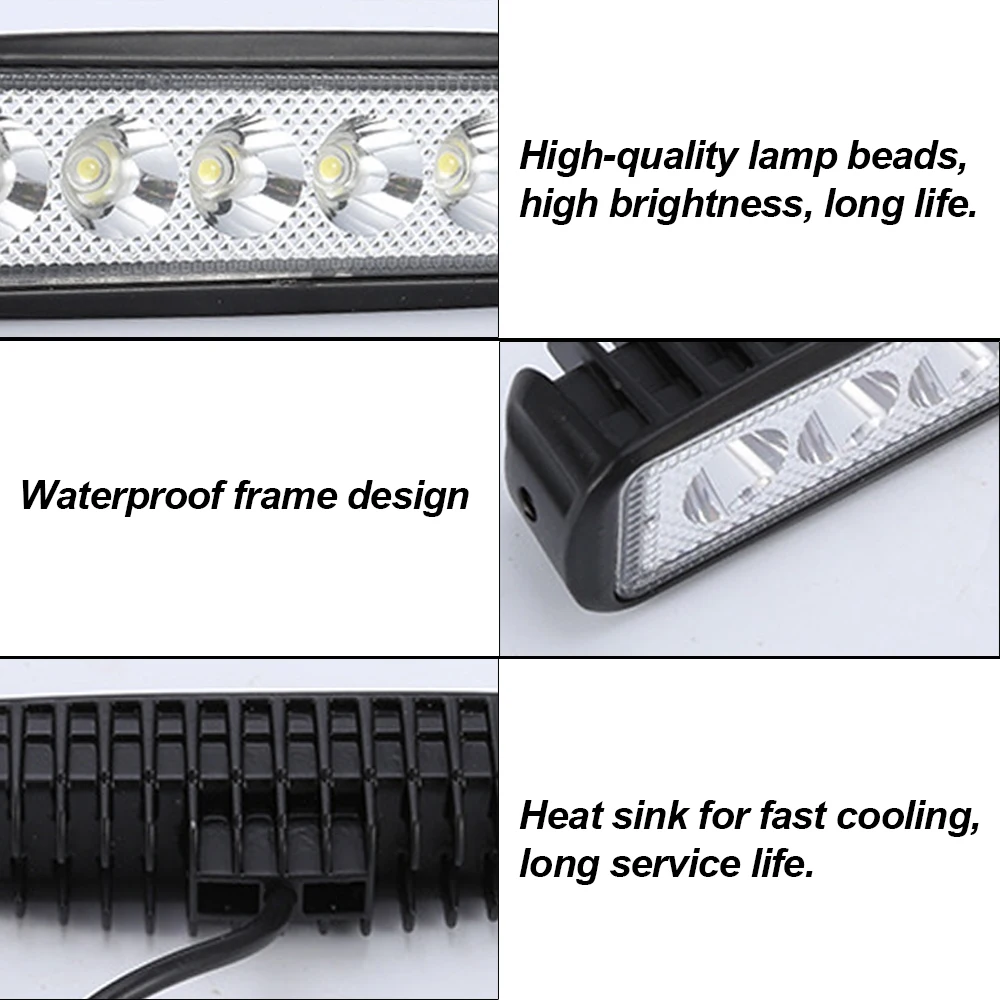 Автомобильный светодиодный светильник бар прожектор для внедорожника 6 рабочий s