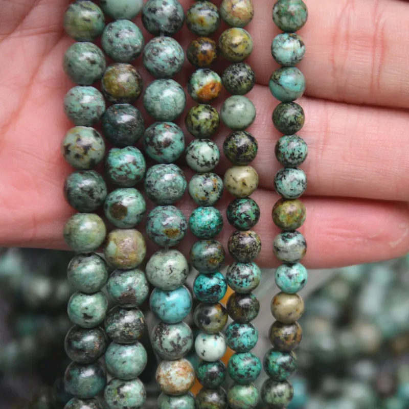 Круглые бусины из натурального камня диаметром 16 дюймов нитка 4 6 8 10 мм|Бусины| |