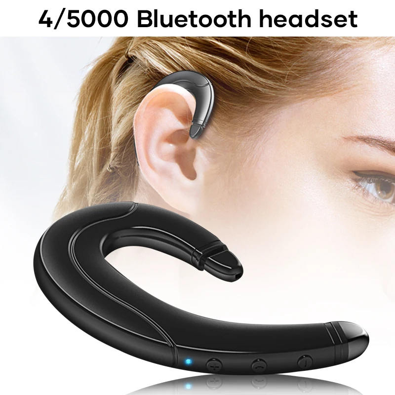 

Bone Conduction Wireless Bluetooth Single Ear Headset Painless Wearing Headphones For Cell Phone JHP-Best