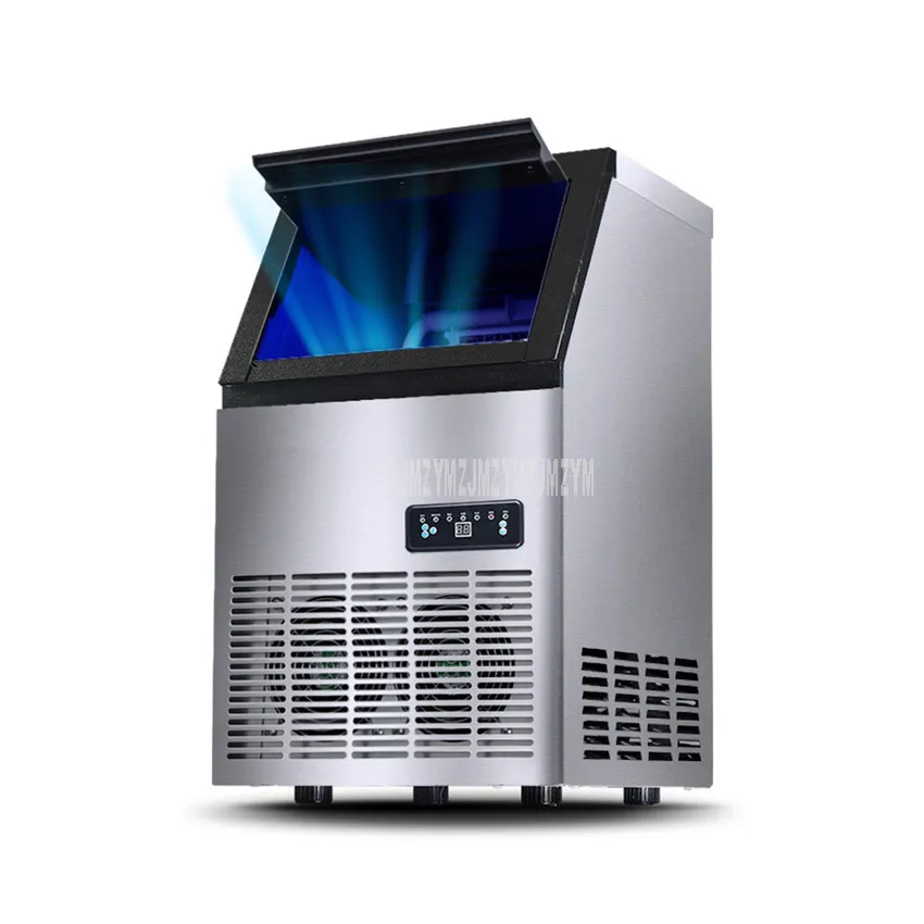 

70kg/day Automatic Electric Square Shape Ice Maker Blu-ray Disinfect Ice Cube Making Machine For Milk Tea Coffee Bar Shop HZB-60