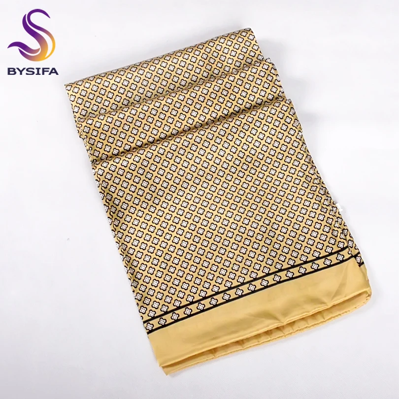 [BYSIFA] брендовый мужской шелковый шарф глушитель зимний модный аксессуар 100%