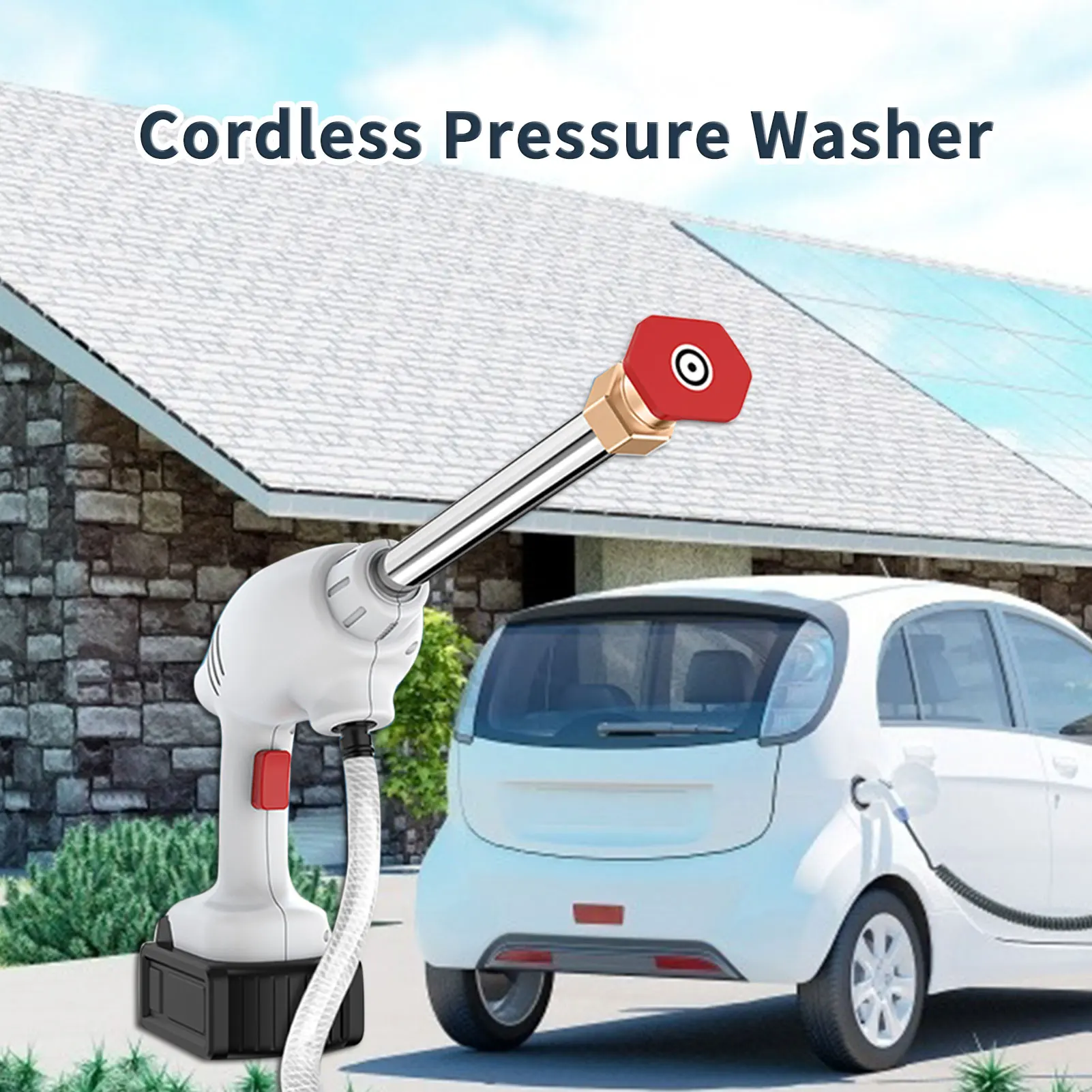 Pаспродажа Пистолет для мойки автомобиля высокого давления, Электрический мойщик высокого давления, портативный беспроводной автомобильный очистите...