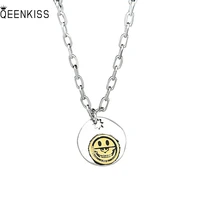 queenkiss nc683 fine jewelry wholesale fashion lady girl birthday wedding gift round slime 925 sterling silver pendant necklace