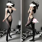 Сексуальное нижнее белье, костюмы, кружевная юбка с открытыми плечами, Женская сетчатая сексуальная одежда, перспективные женские чулки