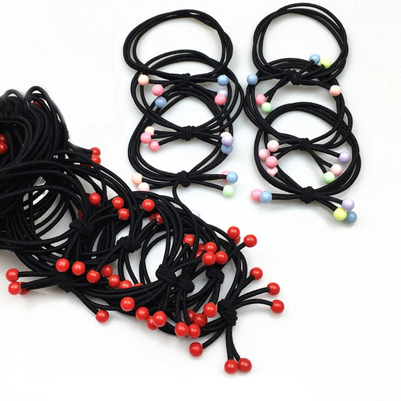 20 шт./компл. женские украшения для волос разноцветный бисер эластичное оголовье