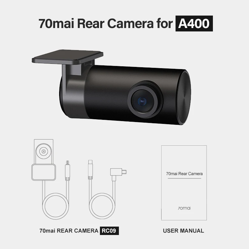 

70mai Rear Cam for 70mai 4K Dash Cam 70mai A800 4K Car DVR Rearview cam 70mai Pro Plus + RCO6 for A800S & A500S RC09 for A400