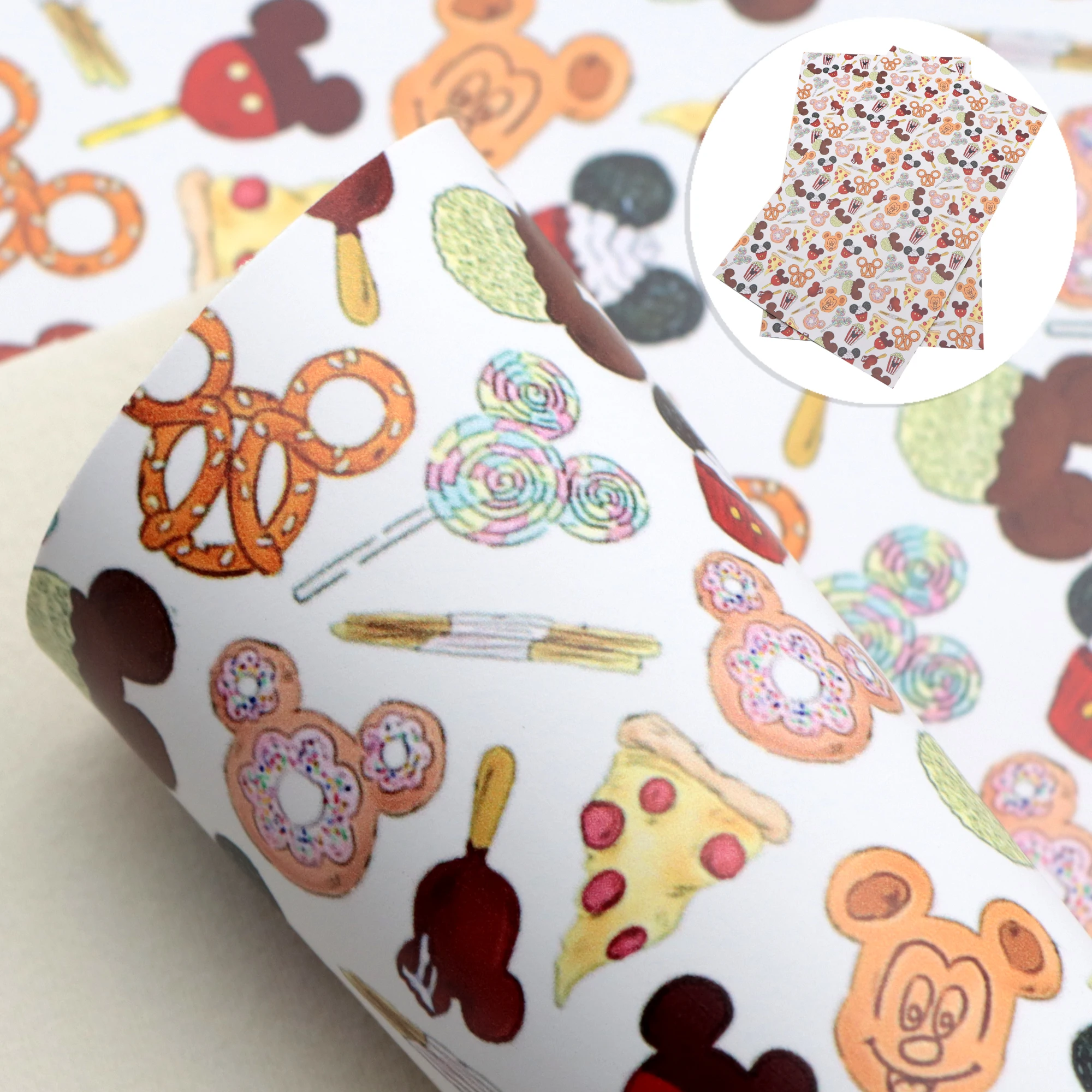 Гладкие листы из искусственной кожи с мультяшным принтом в виде покера кожаные