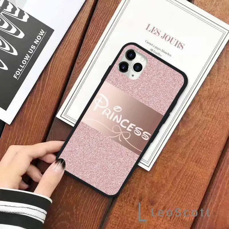 

Queen princess crown Phone Case for iPhone 11 12 pro XS MAX 8 7 6 6S Plus X 5S SE 2020 XR Soft silicone