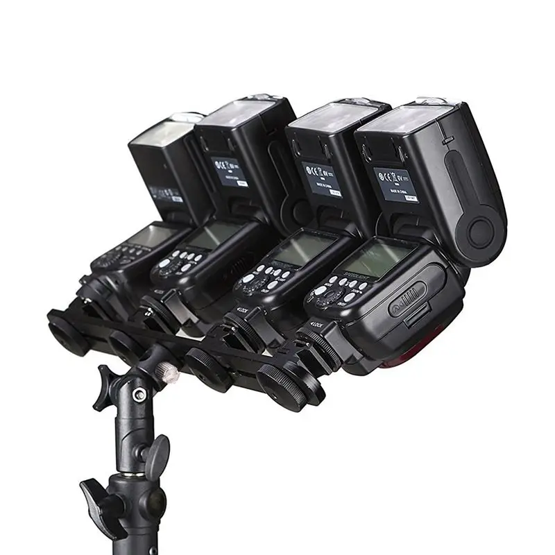 Универсальный четыре вспышки кронштейн горячий башмак скоростной светильник