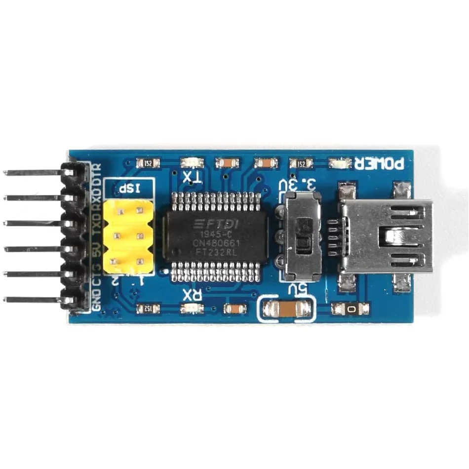 

3.3V 5V FT232RL FTDI Mini USB to TTL Serial Converter Adapter Module for Arduino Mini Port