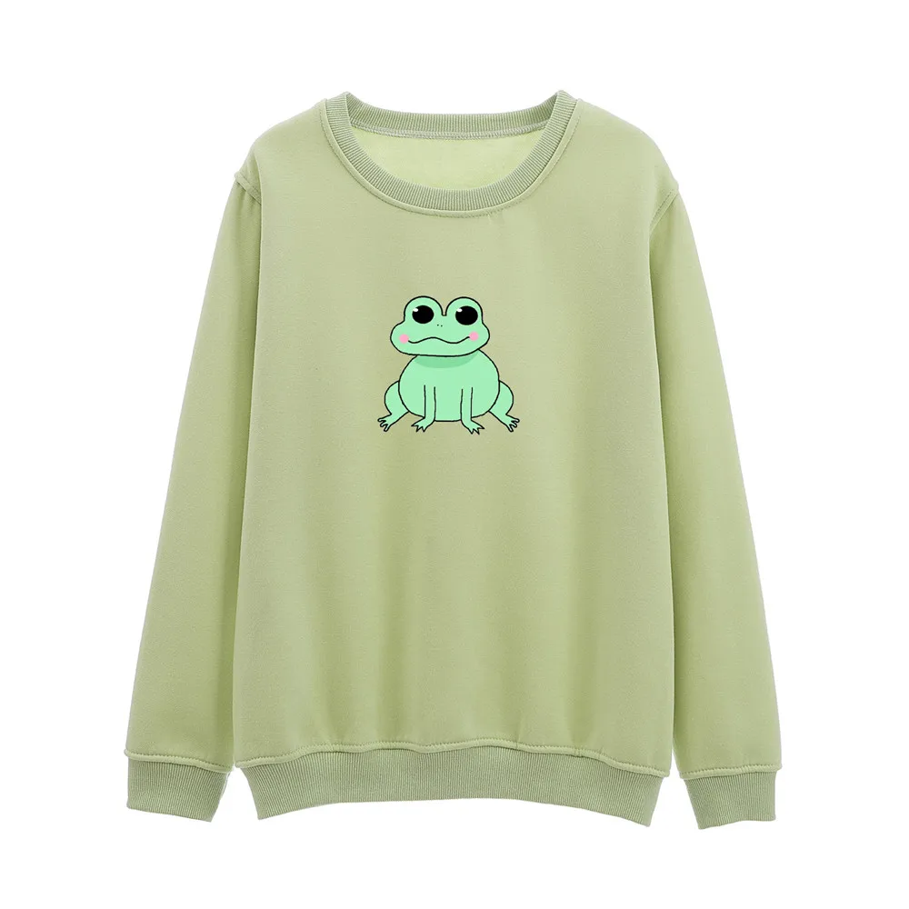 Vintage Winter Sweetshirt Loose Hoodie Women Hoodies Purple Autumn Rounded Neck Aesthetic Soft Girl Crewneck Sweatshirt Women