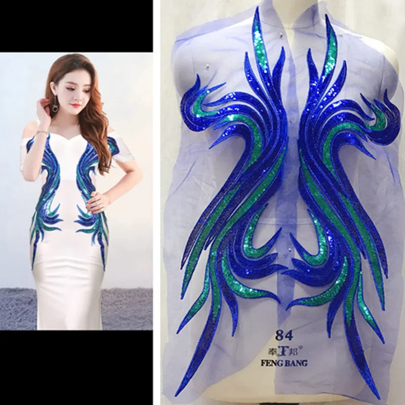 1 шт. изысканные бусины 3d Цветочная Кружевная аппликация с блестками и вышивкой