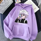 Худи Hunter x Hunter Killua худи унисекс Killua Zaoldyeck с длинным рукавом Свободная Женская толстовка с капюшоном пуловер уличная одежда