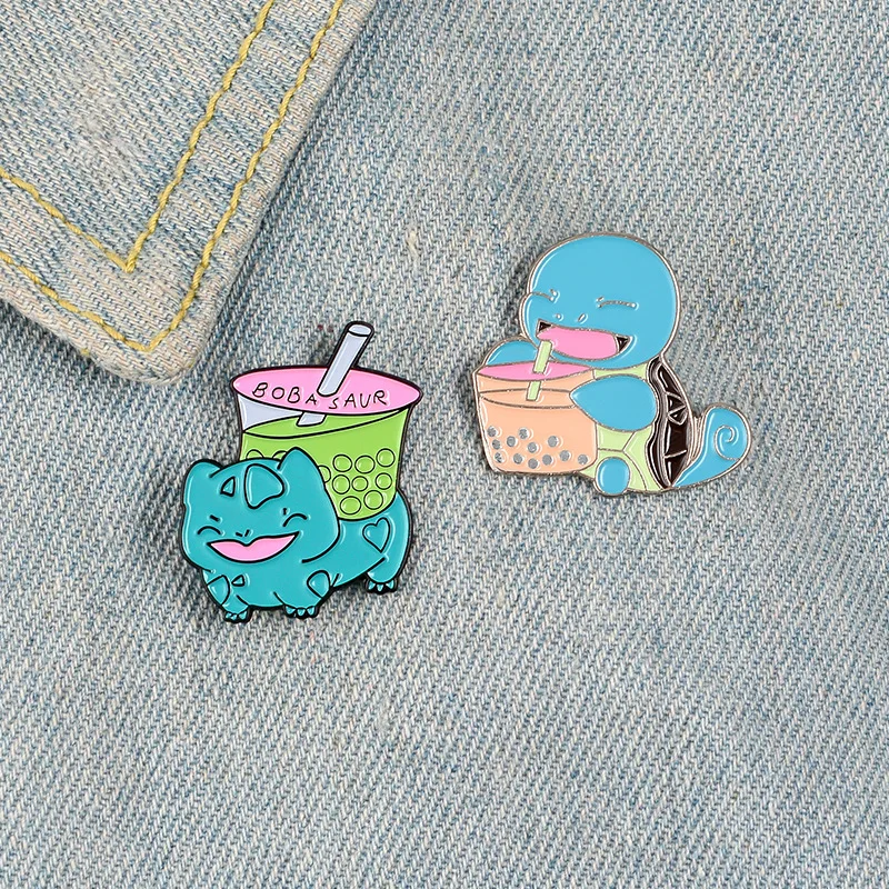 Брошь из металлического сплава в виде животного с жемчугом | Украшения и