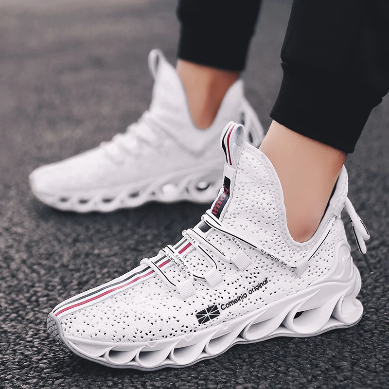 Новая дизайнерская обувь лезвие амортизирующие кроссовки для Для мужчин дышащие