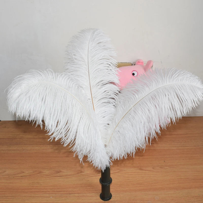 10 шт. высококачественные молочные и белые Страусиные перышки 75 см украшения на