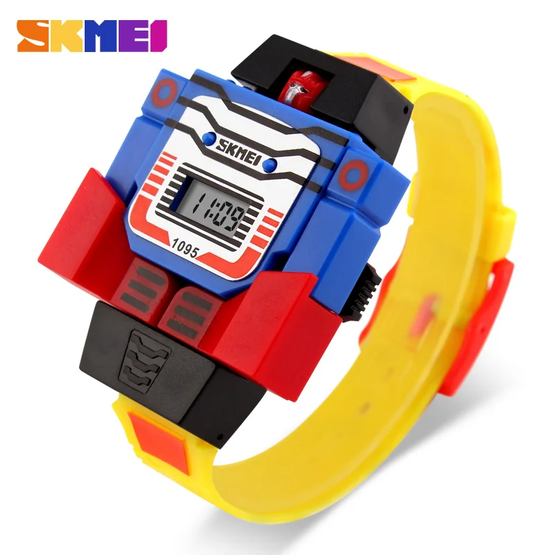 

SKMEI Interesting Kids Watches Fashion Children Watch Creative Robot Transformation Toys Model Boys and girls Love montre enfan