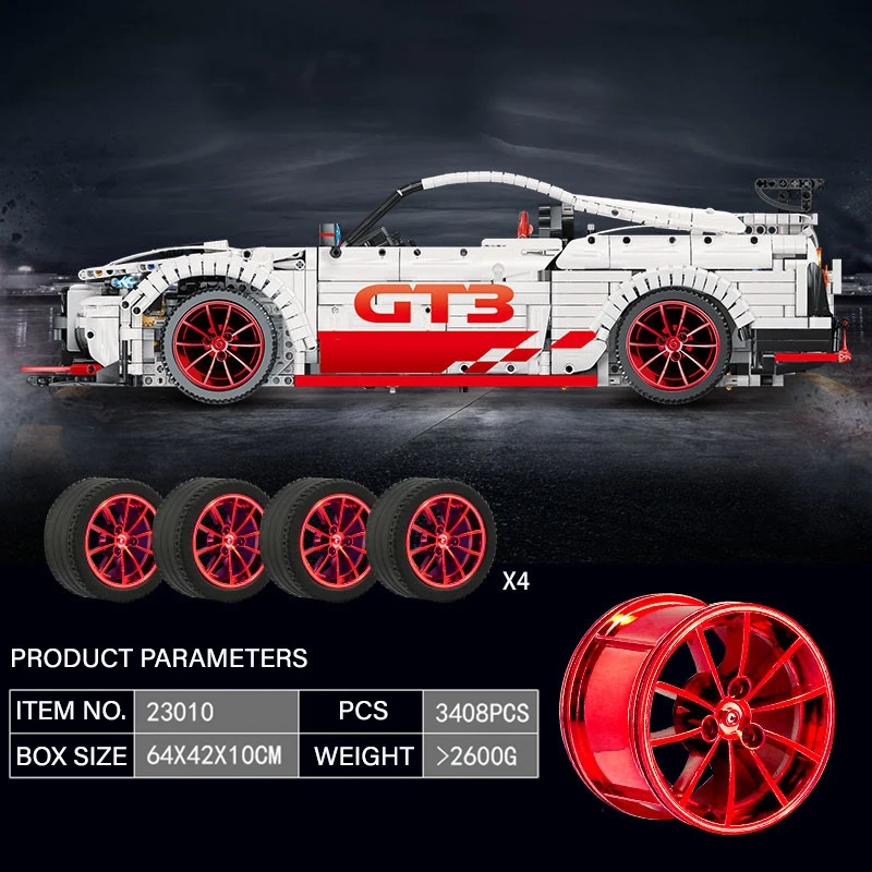 Mustang Technic RC автомобиль Ford Hoonicorn RTR V2 20102 MOC 22970 23010 GTR блоки кирпичи светодиодный