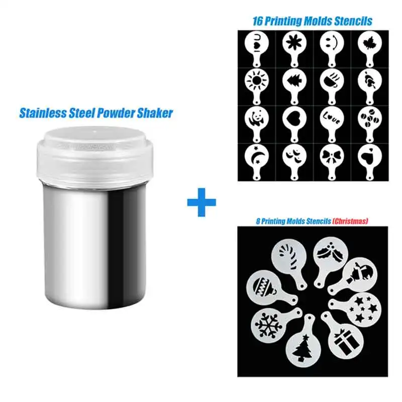 Капучино форма причудливый кофе печать модель пена спрей торт трафареты