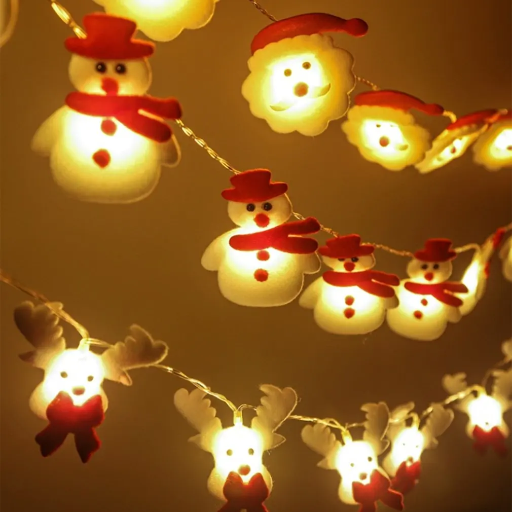 

Рождественская гирлянда с подвеской в виде Санта-Клауса, плюшевая подвеска, праздничное украшение, маленькая светодиодная гирлянда, водоне...