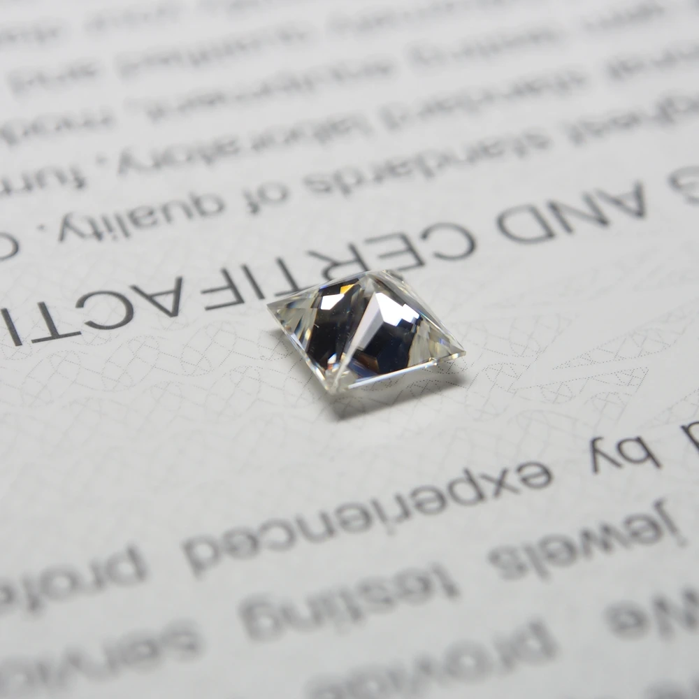 Классический 8 карат 12*12 мм большой размер Priness квадратный резной лабораторный