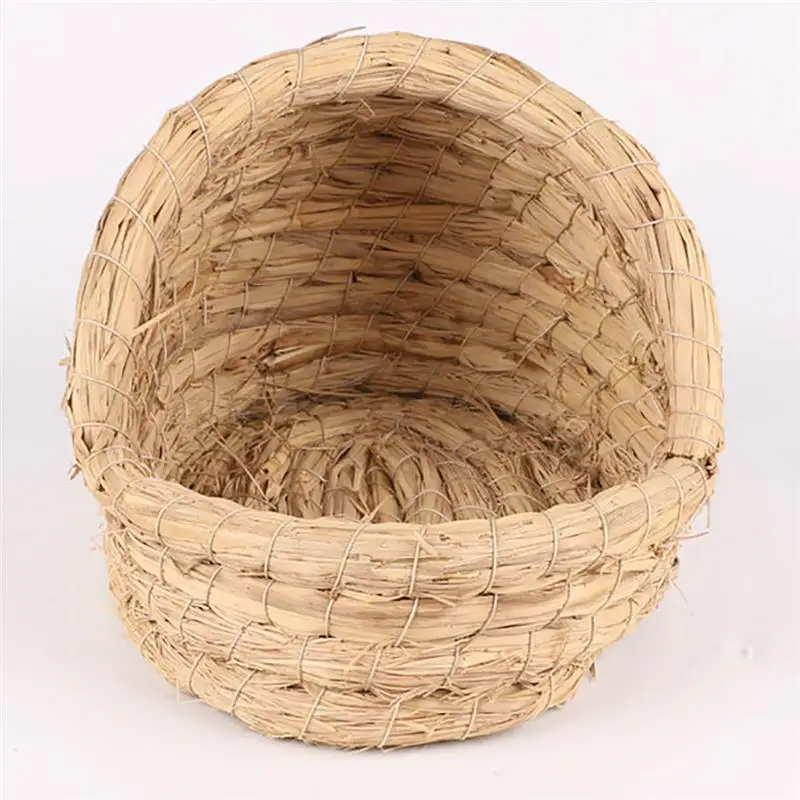 Dorakitten 1pc Small Pet Nest Bed Woven Hamster Hideout Slipper Design Grass Rabbit Guinea Pig Supplies | Дом и сад
