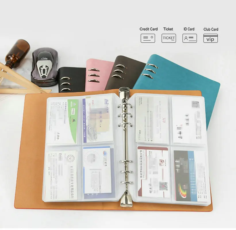 

160 Pockets Card Holder Book Business Card Binder BTS 80 Card Stock Photo Album Square Card Book