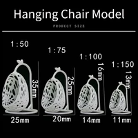 diy model making abs hanging chair modeling toys 1150 150 scale cabin chair micro landscape crafts doll house park decoration