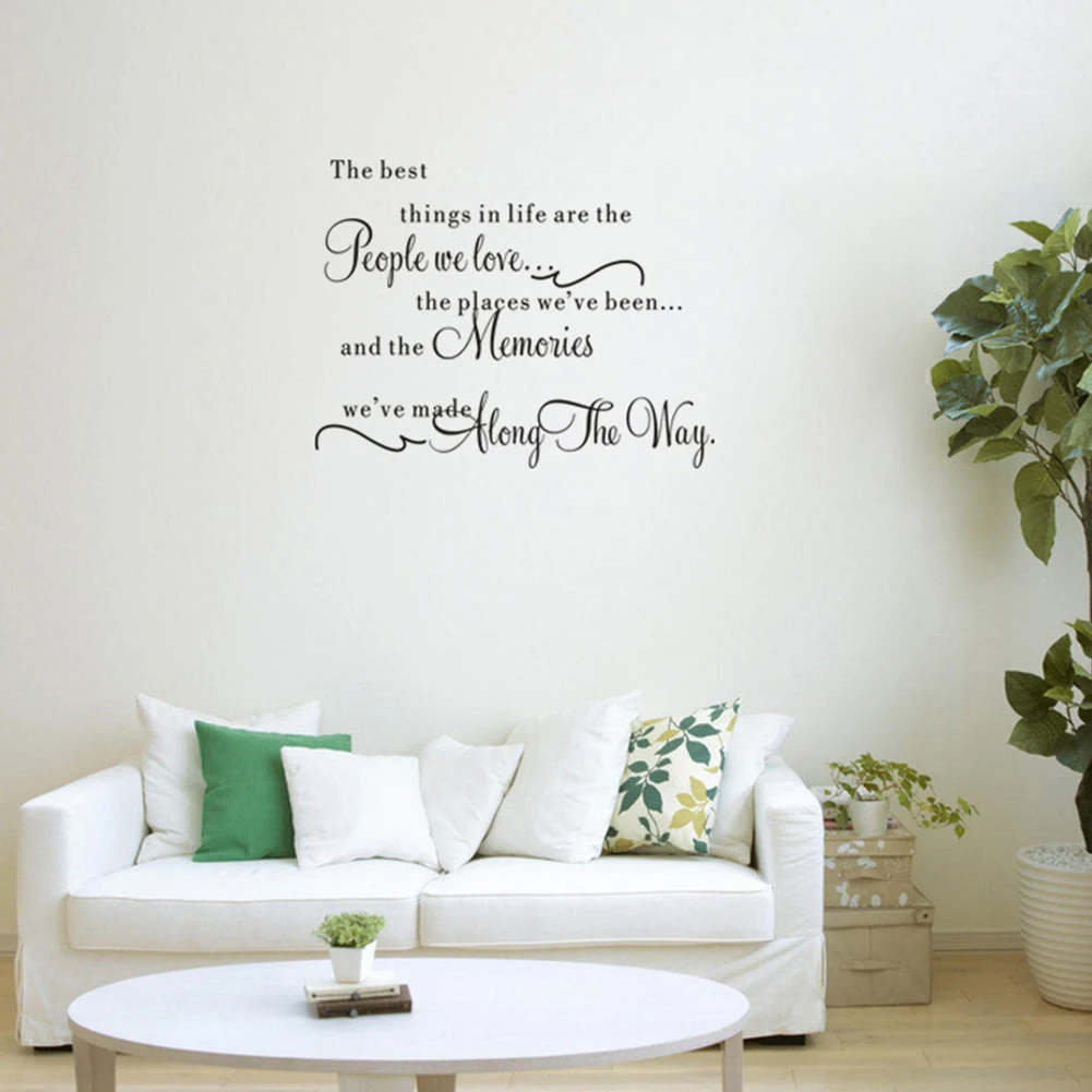 

English Words Removable PVC Self Adhesive Living Room Home Decorations Office Art DIY Family Wall Sticker