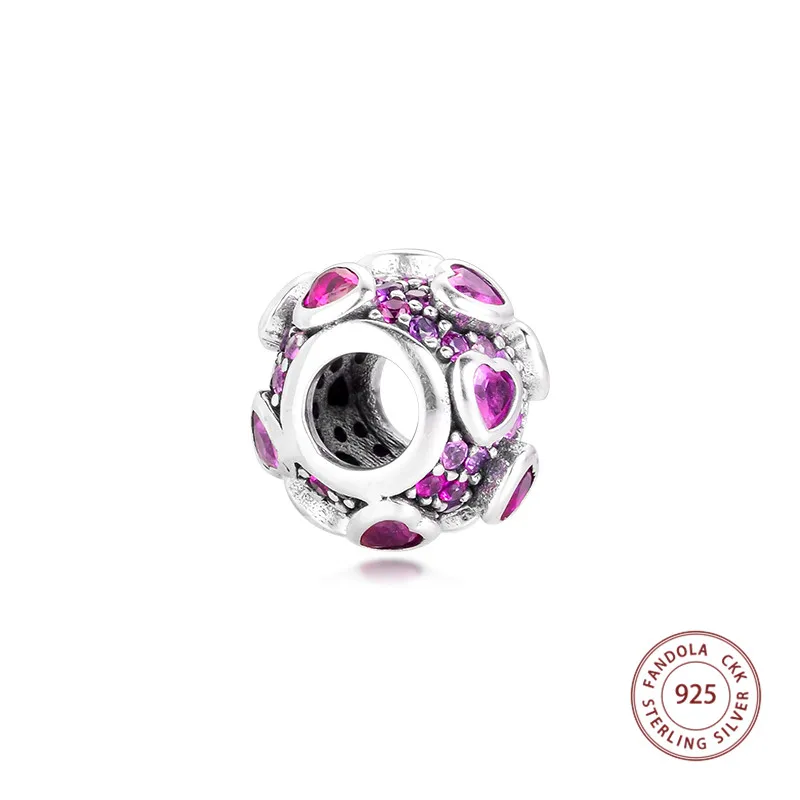 Взрывные любовные подвески из стерлингового серебра 925 пробы разноцветные CZ