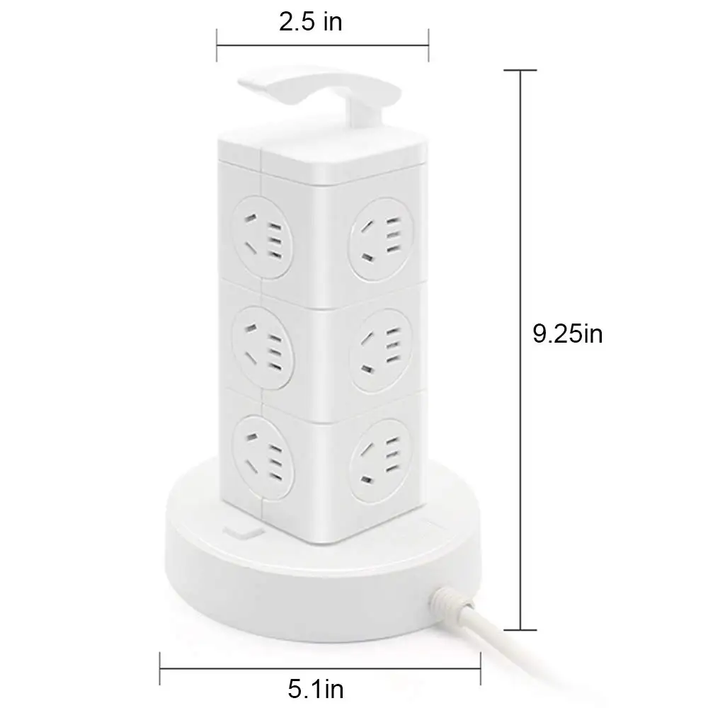 Несколько башня Мощность полосы Стабилизатор напряжения вертикальные розетки