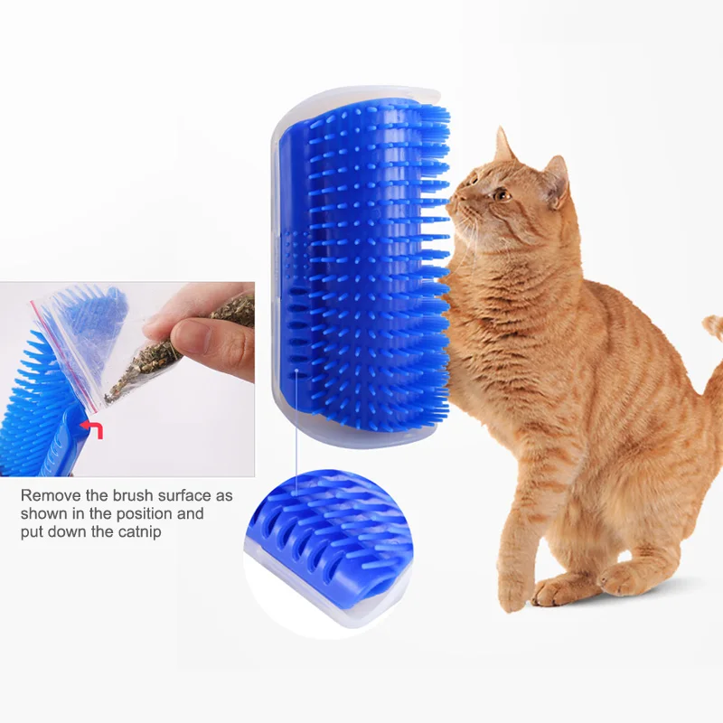 

Large Arch Cat Grooming Brush Comb Cat Corner Scratching Rubbing Brush Pet Hair Removal Massage Comb Scratch Toy with Catnip