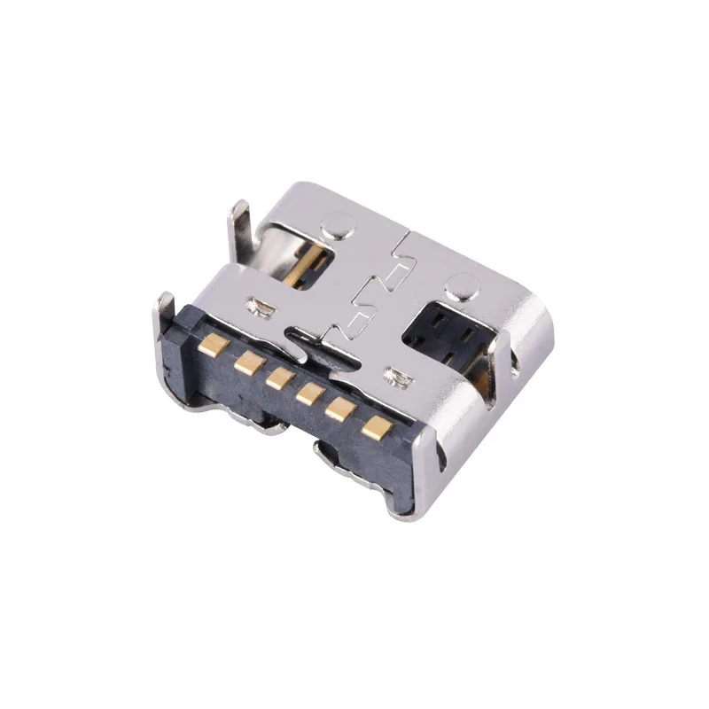 10 шт./лот 6 Pin SMT разъем Micro Тип USB C 3 1 женского размещения SMD DIP для PCB дизайна DIY