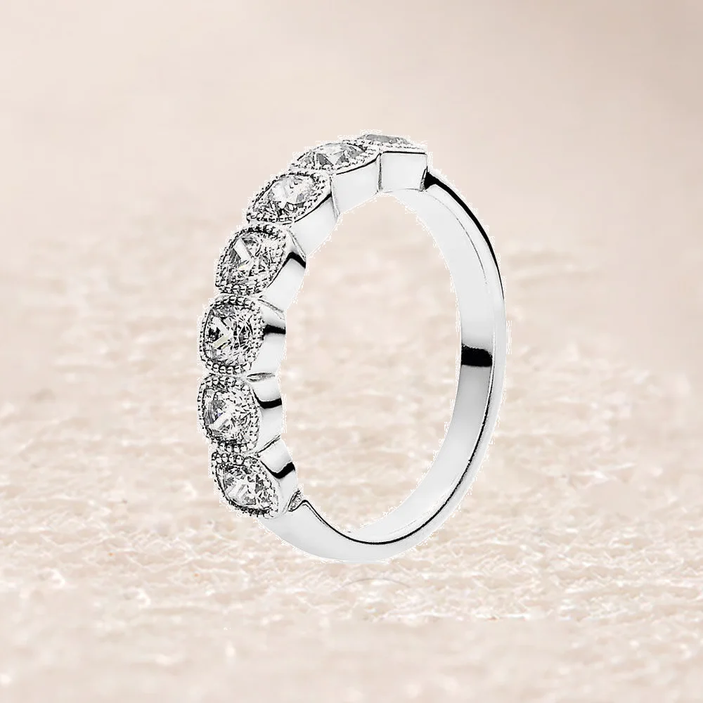 

191019CZ Alluring Cushion Ring, Clear CZ