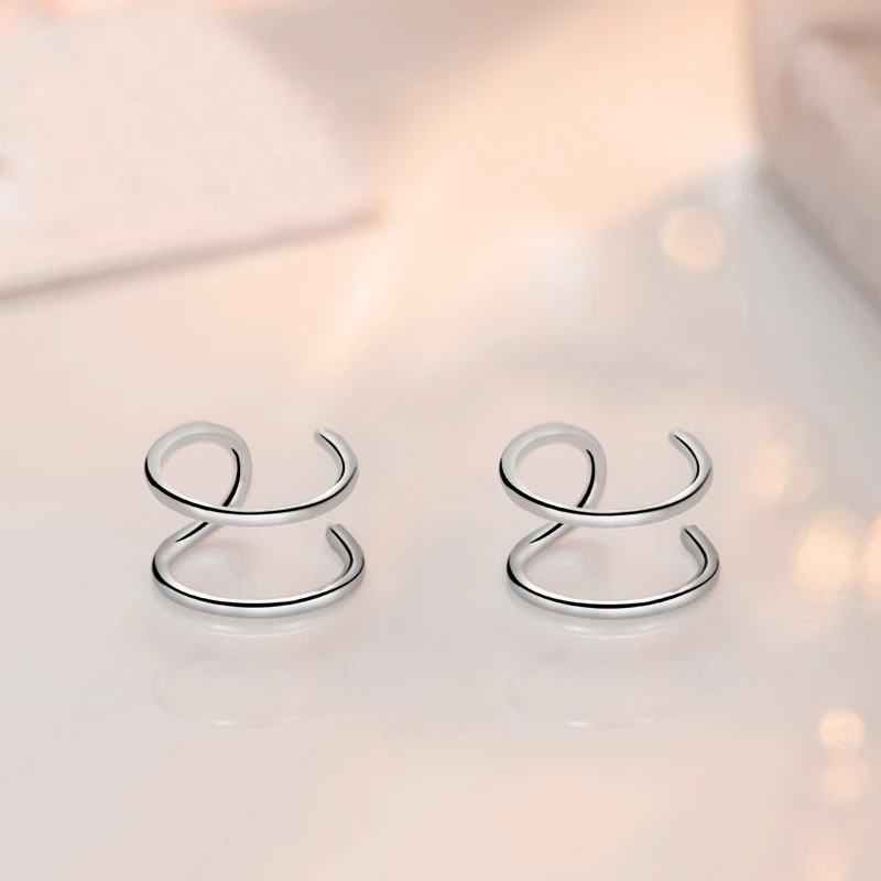 Серьги-каффы женские из серебра 925 пробы 2 шт./лот | Украшения и аксессуары