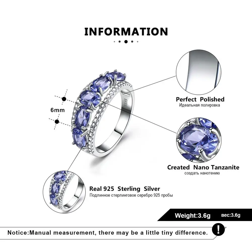 ORSA JEWELS модное женское свадебное кольцо из чистого 925 пробы серебра овальной огранки с натуральным фиолетовым танзанитом, хорошее ювелирное изделие VSR18