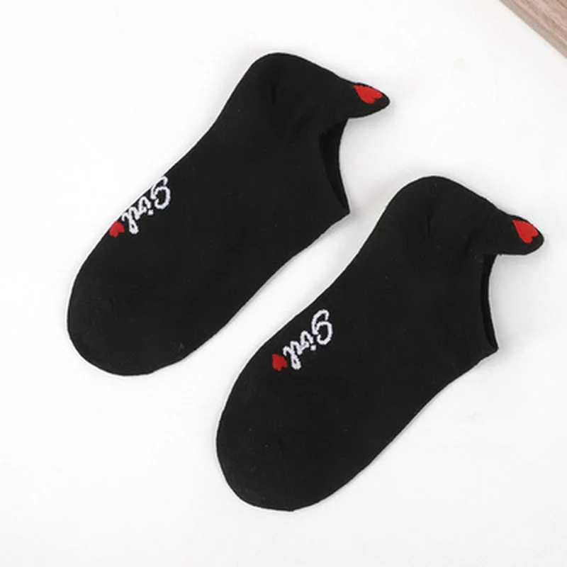 

Clearance Sale Fashion Socks Woman Heart Print Summer Invisible Ankle Socks Casual Breathable Harajuku Cotton Cute Short Socks