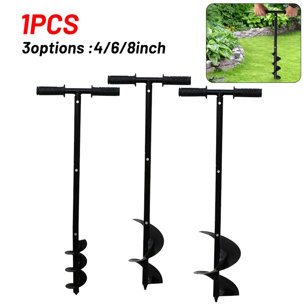 

Manual Hand Earth Auger Fence Post Drill Soil Digger Hole Borer Digger Drill Earth Drill For Seed Planting Gardening Fence Flowe
