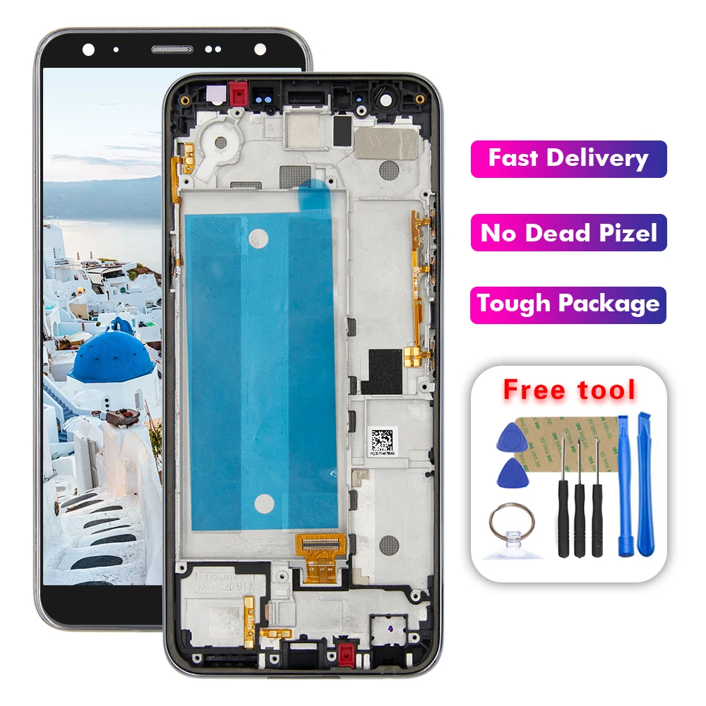 5,7 ''для LG K40 LMX420 lcd сенсорный экран дигитайзер Замена с рамкой для LG X4 /K12 Plus ЖК-дисплей