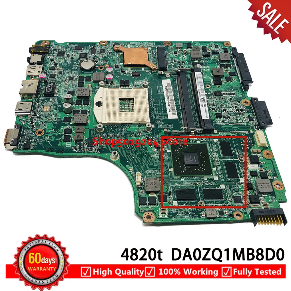 

For Acer Aspire 4820 4820G 4820T 4820TG ZQ1 Laptop Motherboard DA0ZQ1MB8F0 mainboard