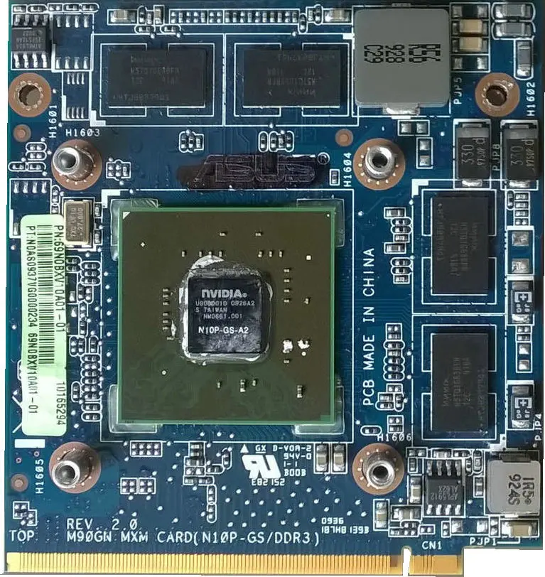 Placa de Vídeo Gráfica gt 240m Gt240m com 1gb de Ram Ddr3 Vga para Asus M90gn C90p C90s M60j Placa-mãe para notebook